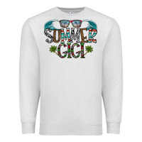 Oatmeal Heather summer gigi Premium Sweatshirt - CowhideDigitalArt