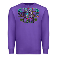 Purple summer gigi Premium Sweatshirt - CowhideDigitalArt