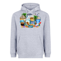 Heather Grey cruise life coffee cups Heavyweight Hoodie - Zillion Design Studio