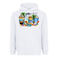 White cruise life coffee cups Heavyweight Hoodie - Zillion Design Studio