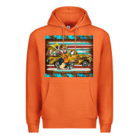 Carrot western truck farm animals serape leopard turquoise's Premium Hoodie - BarkalooDesign