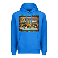True Royal western truck farm animals serape leopard turquoise's Premium Hoodie - BarkalooDesign