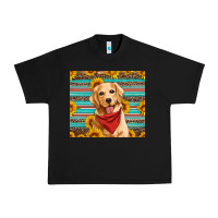 Black golden retriever with sunflowers Urban Heavy Tee - Artiststas