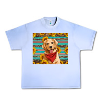 Grape Ice golden retriever with sunflowers Urban Heavy Tee - Artiststas