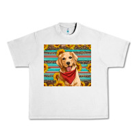 Lunar Rock golden retriever with sunflowers Urban Heavy Tee - Artiststas