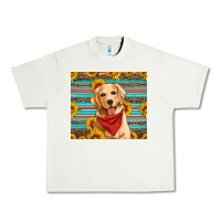 Pistachio golden retriever with sunflowers Urban Heavy Tee - Artiststas
