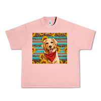 Salmon golden retriever with sunflowers Urban Heavy Tee - Artiststas