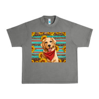 Tornado golden retriever with sunflowers Urban Heavy Tee - Artiststas