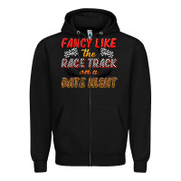Black fancy like the race track on a date night Zipper Hoodie - texasbilliewilder