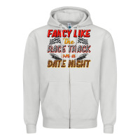 Dove Grey fancy like the race track on a date night Zipper Hoodie - texasbilliewilder