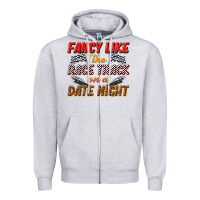 Heather Grey fancy like the race track on a date night Zipper Hoodie - texasbilliewilder