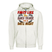 Oatmeal Heather fancy like the race track on a date night Zipper Hoodie - texasbilliewilder