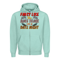 Seafoam fancy like the race track on a date night Zipper Hoodie - texasbilliewilder