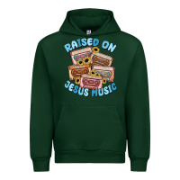 Forest Green raised on jesus music Urban Hoodie - MaliasSmallBusiness