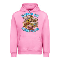 Fuchsia Pink raised on jesus music Urban Hoodie - MaliasSmallBusiness