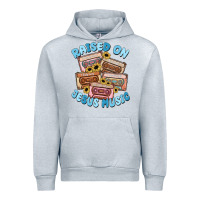 Heather Grey raised on jesus music Urban Hoodie - MaliasSmallBusiness