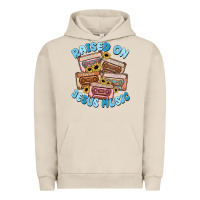 Pigment French Oak raised on jesus music Urban Hoodie - MaliasSmallBusiness