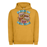 Pigment Peanut Butter raised on jesus music Urban Hoodie - MaliasSmallBusiness