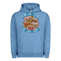 Pigment Pebble Blue raised on jesus music Urban Hoodie - MaliasSmallBusiness