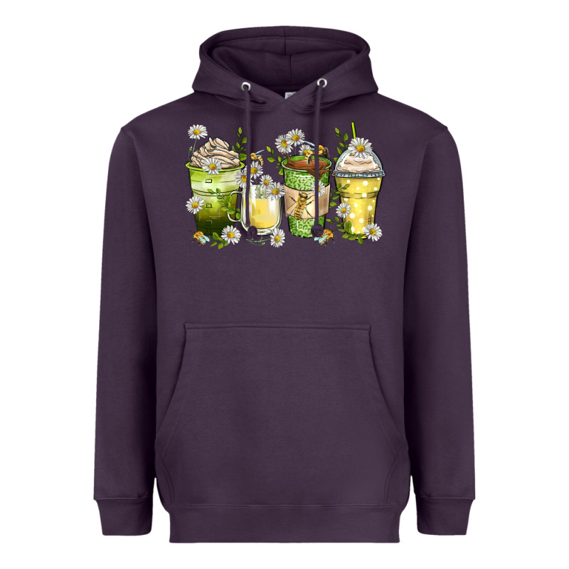 Daisy Coffee Cups Heavyweight Hoodie by Zillion Design Studio | Teevron