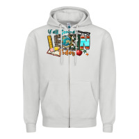 Dove Grey y'all gonna learn today Zipper Hoodie - Zillion Design Studio