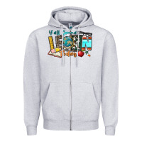 Heather Grey y'all gonna learn today Zipper Hoodie - Zillion Design Studio