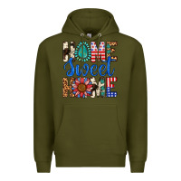 Army Green Home Sweet Home Premium Hoodie - LillyAllenDesigns