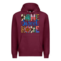 Burgundy Home Sweet Home Premium Hoodie - LillyAllenDesigns