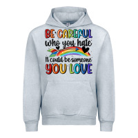 Heather Grey be careful who you hate Urban Hoodie - MaliasSmallBusiness