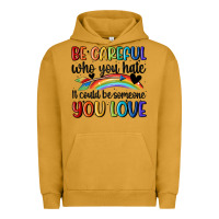 Pigment Peanut Butter be careful who you hate Urban Hoodie - MaliasSmallBusiness