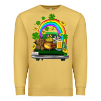 Antique Gold st patricks shamrock gold beer truck Premium Sweatshirt - FaDigitalArtStudio