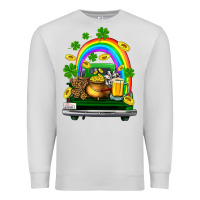 Dove Grey st patricks shamrock gold beer truck Premium Sweatshirt - FaDigitalArtStudio