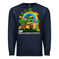 Navy st patricks shamrock gold beer truck Premium Sweatshirt - FaDigitalArtStudio