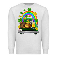 Oatmeal Heather st patricks shamrock gold beer truck Premium Sweatshirt - FaDigitalArtStudio
