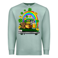 Seafoam st patricks shamrock gold beer truck Premium Sweatshirt - FaDigitalArtStudio