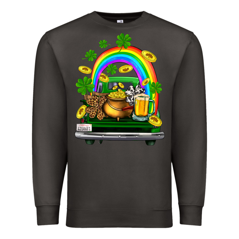 St Patricks Shamrock Gold Beer Truck Premium Sweatshirt by FaDigitalArtStudio | Teevron