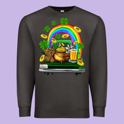 St Patricks Shamrock Gold Beer Truck Premium Sweatshirt Designed By Fadigitalartstudio