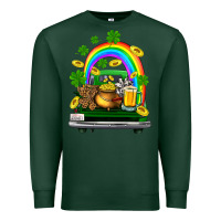 Sports Green st patricks shamrock gold beer truck Premium Sweatshirt - FaDigitalArtStudio