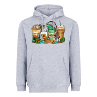 Heather Grey fishing coffee cups Heavyweight Hoodie - Zillion Design Studio