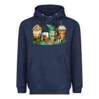 Navy fishing coffee cups Heavyweight Hoodie - Zillion Design Studio