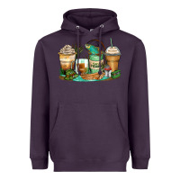 Plum fishing coffee cups Heavyweight Hoodie - Zillion Design Studio