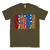 Army Green puerto rico republic brushstrokes Classic Tee - RanaPortraitStore