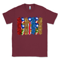 Burgundy puerto rico republic brushstrokes Classic Tee - RanaPortraitStore