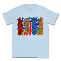 Dusty Blue puerto rico republic brushstrokes Classic Tee - RanaPortraitStore
