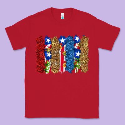 Puerto Rico Republic Brushstrokes Classic Tee Designed By Ranaportraitstore