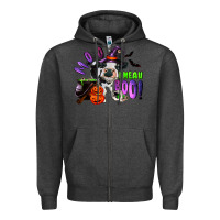 Charcoal Heather Moo I Mean Boo Baby Cow Zipper Hoodie - RanaPortraitStore