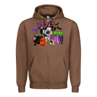 Chestnut Moo I Mean Boo Baby Cow Zipper Hoodie - RanaPortraitStore