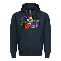 Navy Moo I Mean Boo Baby Cow Zipper Hoodie - RanaPortraitStore
