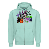 Seafoam Moo I Mean Boo Baby Cow Zipper Hoodie - RanaPortraitStore