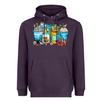 Plum hanukkah coffee cups Heavyweight Hoodie - Zillion Design Studio